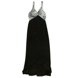 Maxi dress with Snakeskin Print Bust.